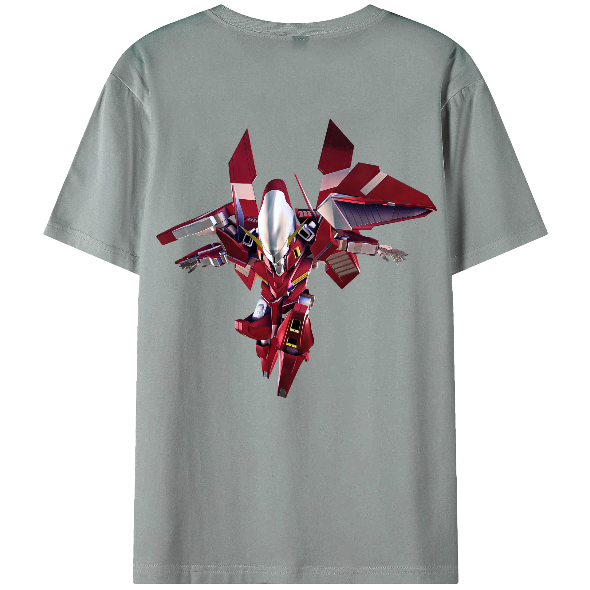 （画像用） 機動戦士ガンダム Mobile Suit Gundam 綿100％ メンズ半袖Tシャツ（バックプリント） 通気性